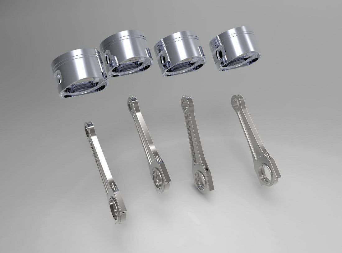 Pistons and rods